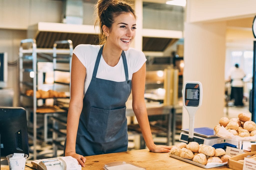 Service à la clientèle, jeune entrepreneure